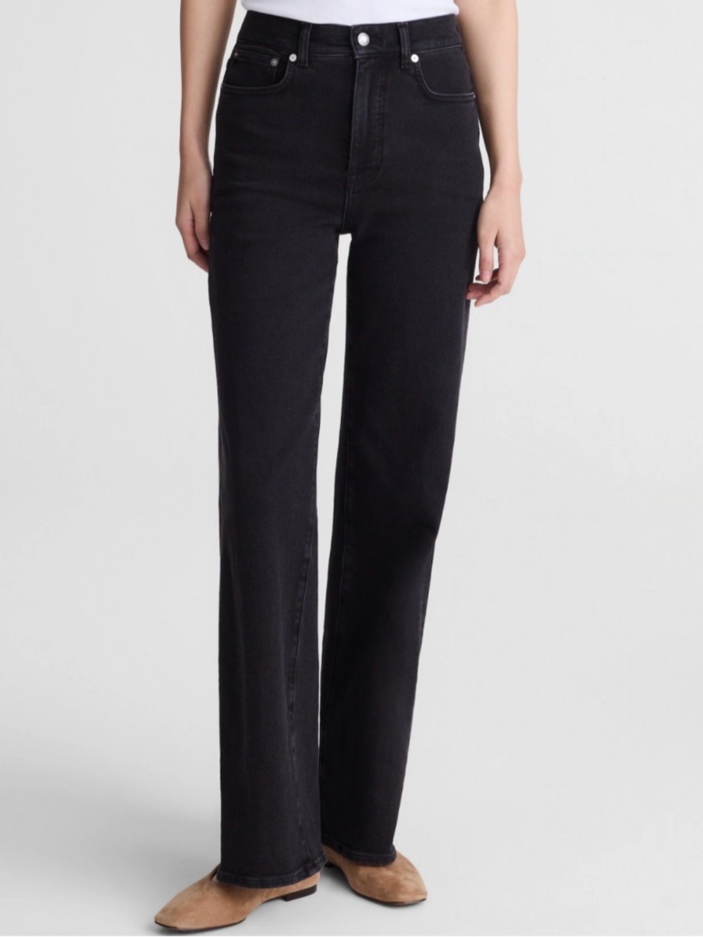 Madewell Black High-Rise Wide Leg Jeans - Professionally Hemmed to 29”